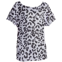 Grey And Black Jaguar Dots Women s Oversized Tee by ConteMonfrey