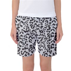 Grey And Black Jaguar Dots Women s Basketball Shorts by ConteMonfrey