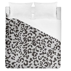 Grey And Black Jaguar Dots Duvet Cover (queen Size) by ConteMonfrey