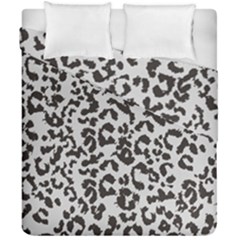 Grey And Black Jaguar Dots Duvet Cover Double Side (california King Size) by ConteMonfrey