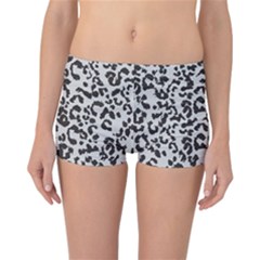 Grey And Black Jaguar Dots Reversible Boyleg Bikini Bottoms by ConteMonfrey