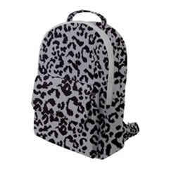 Grey And Black Jaguar Dots Flap Pocket Backpack (large) by ConteMonfrey