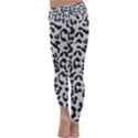 Grey And Black Jaguar Dots Kids  Lightweight Velour Classic Yoga Leggings View4