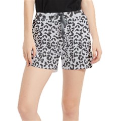 Grey And Black Jaguar Dots Women s Runner Shorts by ConteMonfrey