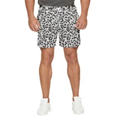 Grey And Black Jaguar Dots Men s Runner Shorts