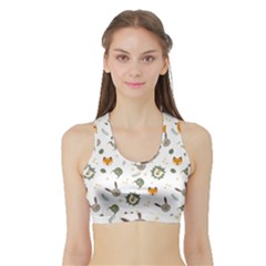 Rabbit, Lions And Nuts  Sports Bra With Border by ConteMonfrey