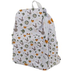 Rabbit, Lions And Nuts  Top Flap Backpack by ConteMonfrey