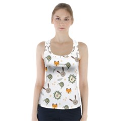 Rabbit, Lions And Nuts  Racer Back Sports Top by ConteMonfrey