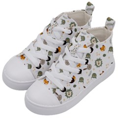 Rabbit, Lions And Nuts  Kids  Mid-top Canvas Sneakers by ConteMonfrey