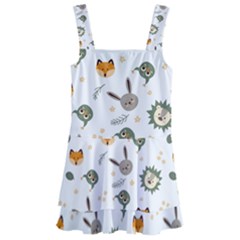 Rabbit, Lions And Nuts  Kids  Layered Skirt Swimsuit by ConteMonfrey