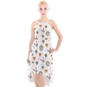 Rabbit, Lions And Nuts  High-Low Halter Chiffon Dress  View1