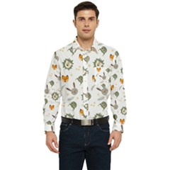 Rabbit, Lions And Nuts  Men s Long Sleeve Pocket Shirt  by ConteMonfrey