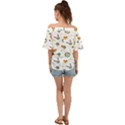 Rabbit, Lions And Nuts  Off Shoulder Short Sleeve Top View2