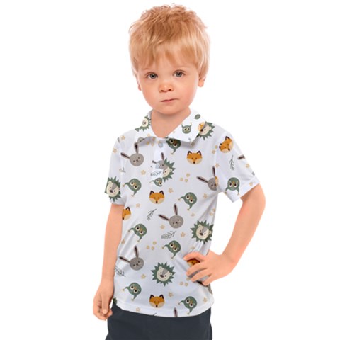 Rabbit, Lions And Nuts  Kids  Polo Tee by ConteMonfrey