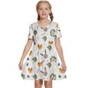 Rabbit, Lions And Nuts  Kids  Short Sleeve Tiered Mini Dress View1