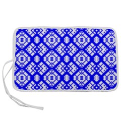 Portuguese Tiles Vibes Plaids Pen Storage Case (m) by ConteMonfrey