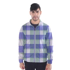 Blue And Green Plaids Men s Windbreaker