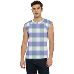 Blue And Green Plaids Men s Raglan Cap Sleeve Tee by ConteMonfrey