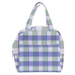 Blue And Green Plaids Boxy Hand Bag by ConteMonfrey