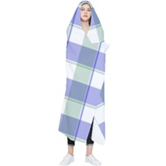 Blue And Green Plaids Wearable Blanket by ConteMonfrey