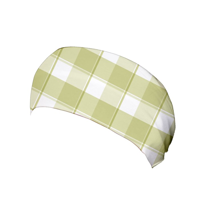 Green tea - White and green plaids Yoga Headband