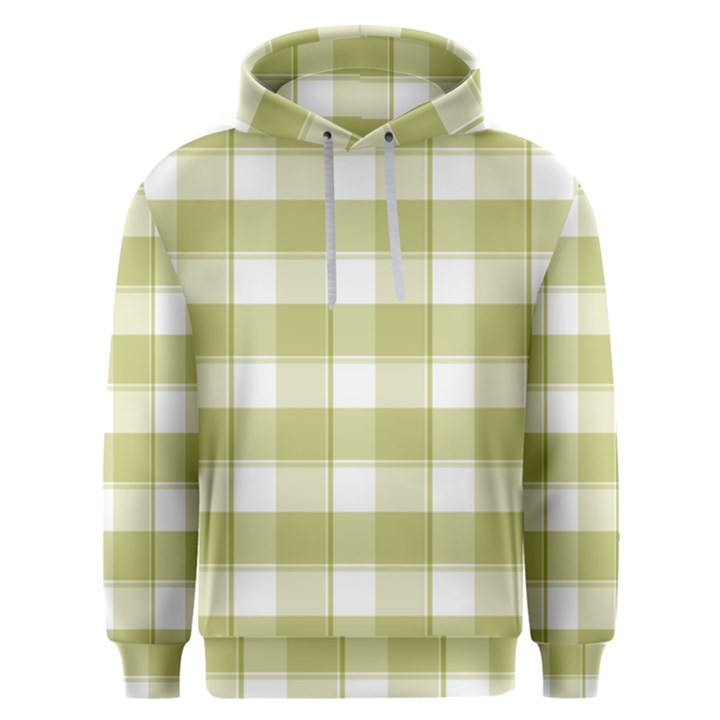 Green tea - White and green plaids Men s Overhead Hoodie