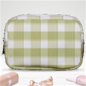 Green tea - White and green plaids Make Up Pouch (Small) View1