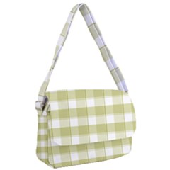 Green Tea - White And Green Plaids Courier Bag by ConteMonfrey