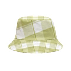 Green Tea - White And Green Plaids Inside Out Bucket Hat by ConteMonfrey