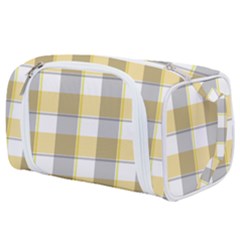 Grey Yellow Plaids Toiletries Pouch by ConteMonfrey