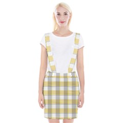 Grey Yellow Plaids Braces Suspender Skirt by ConteMonfrey