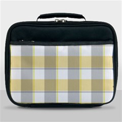 Grey Yellow Plaids Lunch Bag by ConteMonfrey