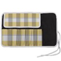 Grey yellow plaids Pen Storage Case (L) View2