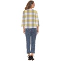 Grey yellow plaids Cut Out Wide Sleeve Top View4