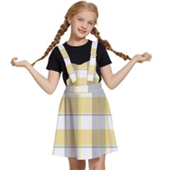 Grey Yellow Plaids Kids  Apron Dress by ConteMonfrey