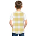 White and yellow plaids Kids  Basketball Tank Top View2