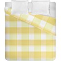 White and yellow plaids Duvet Cover Double Side (California King Size) View1