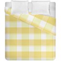 White and yellow plaids Duvet Cover Double Side (California King Size) View2