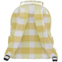 White and yellow plaids Rounded Multi Pocket Backpack View3