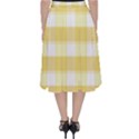 White and yellow plaids Classic Midi Skirt View2