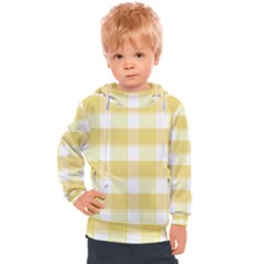 White And Yellow Plaids Kids  Hooded Pullover by ConteMonfrey