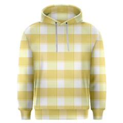 White And Yellow Plaids Men s Overhead Hoodie by ConteMonfrey