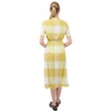 White and yellow plaids Keyhole Neckline Chiffon Dress View2