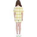 White and yellow plaids Kids  Tee and Sports Shorts Set View2