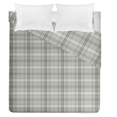 Winter Gray Plaids Duvet Cover Double Side (queen Size) by ConteMonfrey