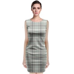 Winter Gray Plaids Sleeveless Velvet Midi Dress by ConteMonfrey