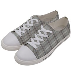 Winter Gray Plaids Women s Low Top Canvas Sneakers by ConteMonfrey