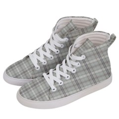 Winter Gray Plaids Men s Hi-top Skate Sneakers by ConteMonfrey