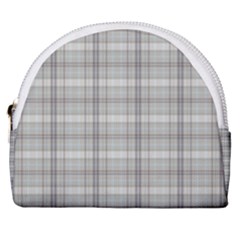 Winter Gray Plaids Horseshoe Style Canvas Pouch by ConteMonfrey