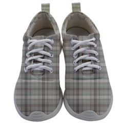 Winter Gray Plaids Mens Athletic Shoes by ConteMonfrey